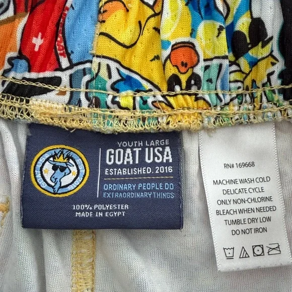 GOAT USA Kids' (sz Youth Large) Sticker AOP Mesh Shorts - Picture 5 of 8